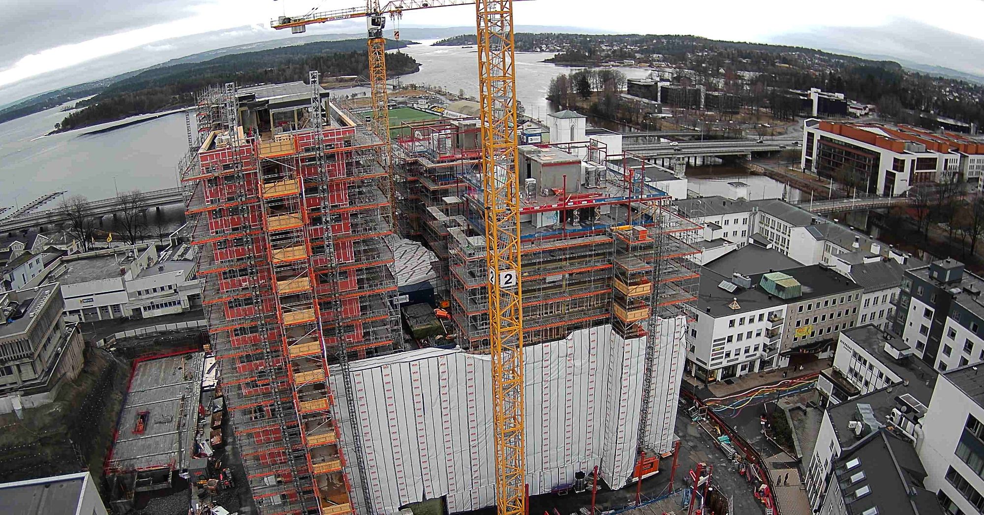 Helgerudkvartalet til værs - Sandvika by